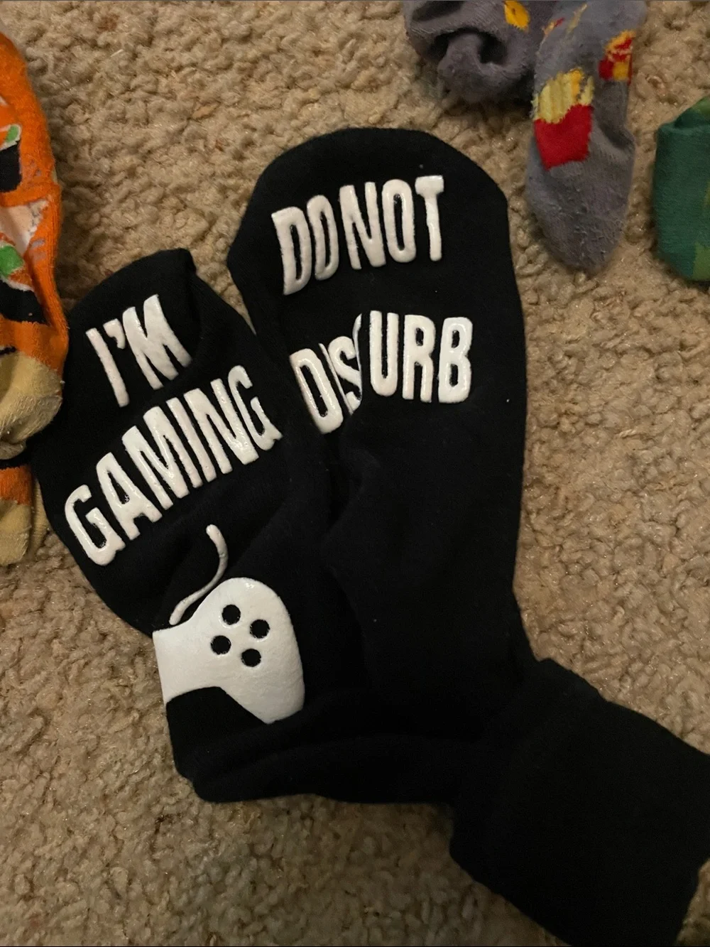 Boys  Multicolor Novelty Socks - Fun Food & Gaming Prints (boys large)